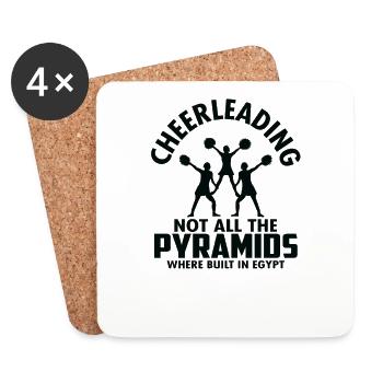 Cheerleading perfect birthday present - Coasters (set of 4) - white - Front