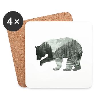 Canadian wildlife - Coasters (set of 4) - white - Front