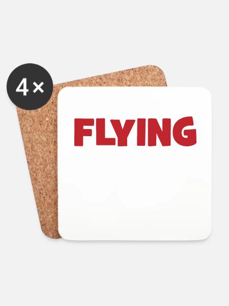 fliegen - Untersetzer (4er-Set) - Weiß