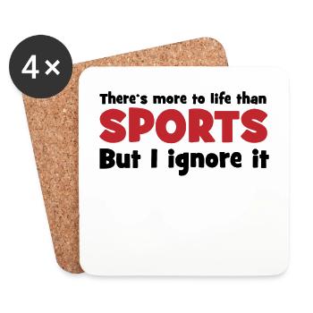 Sport - Dessous de verre (lot de 4) - blanc - Devant