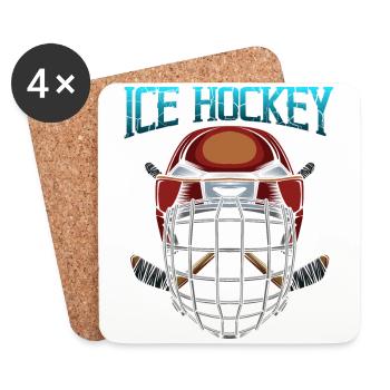 Ice Hockey - Coasters (set of 4) - white - Front