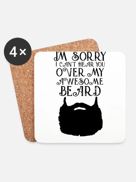 Beard - Beard - Coasters (set of 4) - white