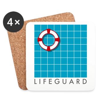 Lifeguard - Coasters (set of 4) - white - Front
