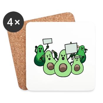 Avocado make a demo fantasy - Coasters (set of 4) - white - Front