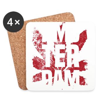Amsterdam Holland Netherlands Marijuana Gift - Coasters (set of 4) - white - Front