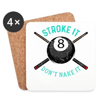 Billard - Untersetzer (4er-Set) - Weiß - Vorne