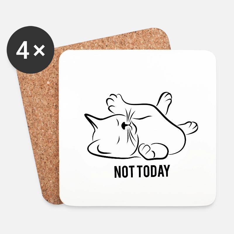 Not today, Just chill2 - Untersetzer (4er-Set) - Weiß