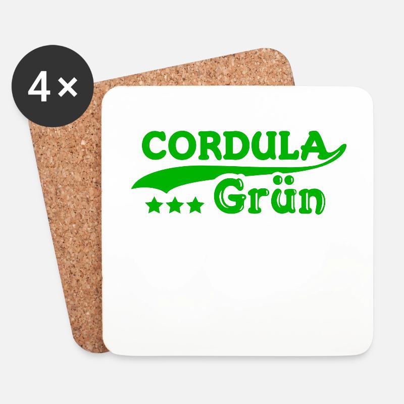 Cordula Grün - Untersetzer (4er-Set) - Weiß
