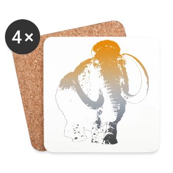mammouth - Dessous de verre (lot de 4) - blanc - Devant