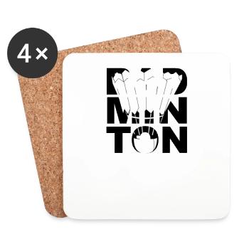Badminton Batmenton Ballsport Sport Gift - Coasters (set of 4) - white - Front