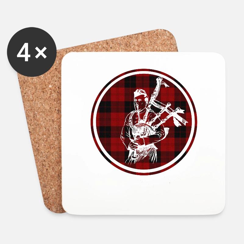 National Tartan Day Schottland Dudelsack Geschenk - Untersetzer (4er-Set) - Weiß