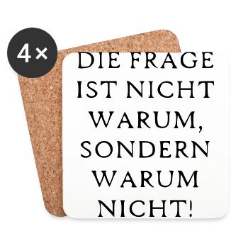 Motivation Spruch Business Sport - Untersetzer (4er-Set) - Weiß - Vorne