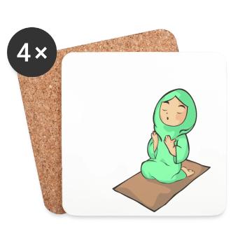 Koran Surah verse Allah Allah Islam Muslim Gift - Coasters (set of 4) - white - Front