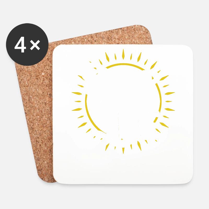 Rise up and Shine - Untersetzer (4er-Set) - Weiß