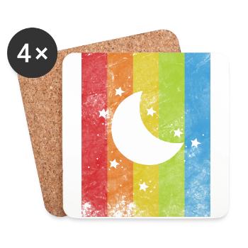 Rainbow Flag - Coasters (set of 4) - white - Front