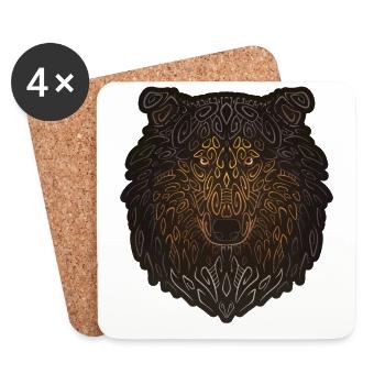 Longhair Collie Collie Dog Pet Gift - Coasters (set of 4) - white - Front