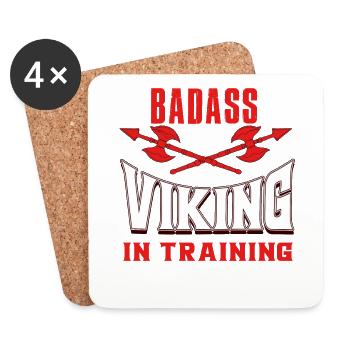 VIKINGS - Dessous de verre (lot de 4) - blanc - Devant