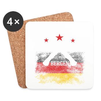 Feuerwehr Löschen Retten Bergen Schützen Geschenk - Untersetzer (4er-Set) - Weiß - Vorne