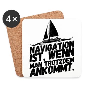 Segeln Segelboot Segelsport Segler Navigation - Untersetzer (4er-Set) - Weiß - Vorne