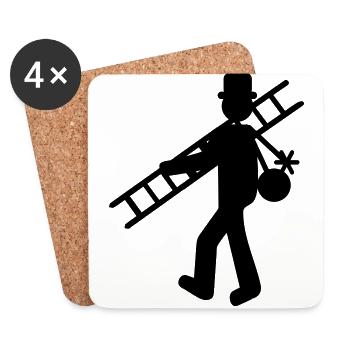 Chimney sweep - Coasters (set of 4) - white - Front