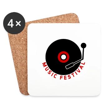 Konzert - Untersetzer (4er-Set) - Weiß - Vorne