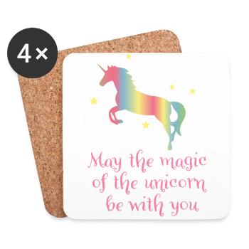 Unicorn - Coasters (set of 4) - white - Front