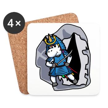 Unicorn Unicorns Knight Fantasy Sword Kids - Coasters (set of 4) - white - Front