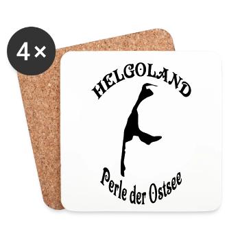 Helgoland/Sylt Perle der Ostsee - Untersetzer (4er-Set) - Weiß - Vorne