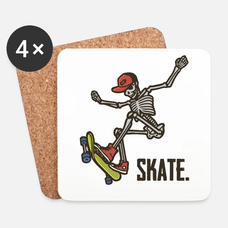 SKATE - Untersetzer (4er-Set) - Weiß