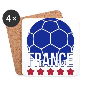 France Handball - Untersetzer (4er-Set) - Weiß - Vorne