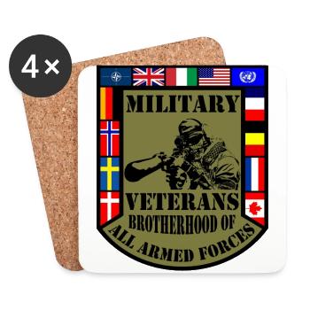 Veteran Brotherhood - Untersetzer (4er-Set) - Weiß - Vorne