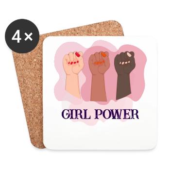 Girl Power - Coasters (set of 4) - white - Front