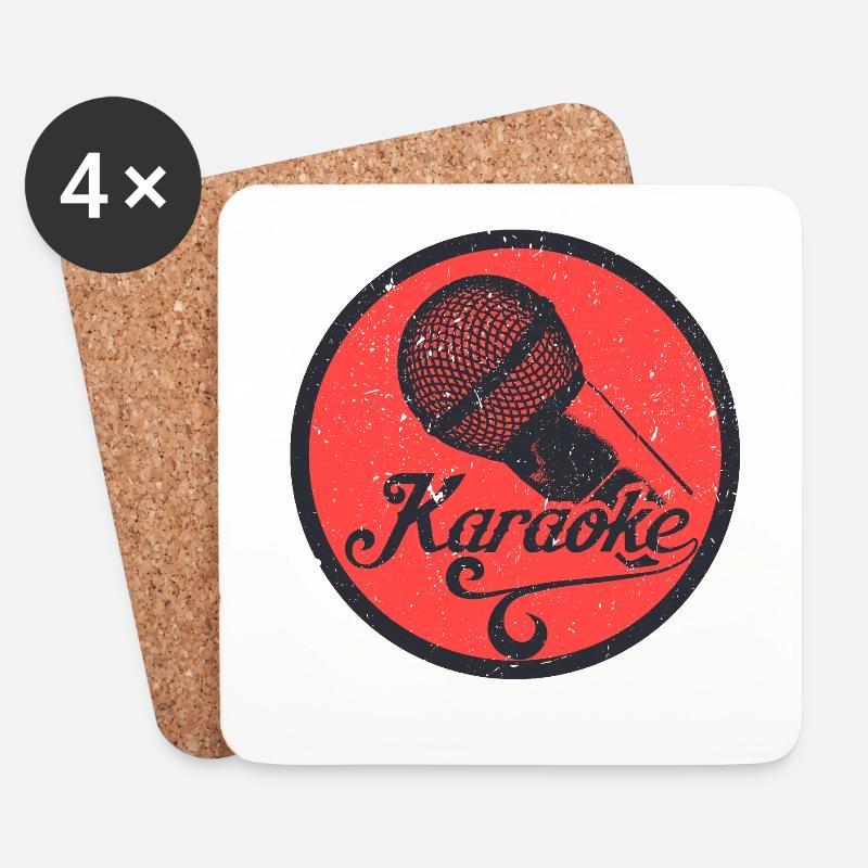 Karaoke - Untersetzer (4er-Set) - Weiß