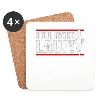 Howl not Run I Saying for Runners Gift - Coasters (set of 4) - white - Front