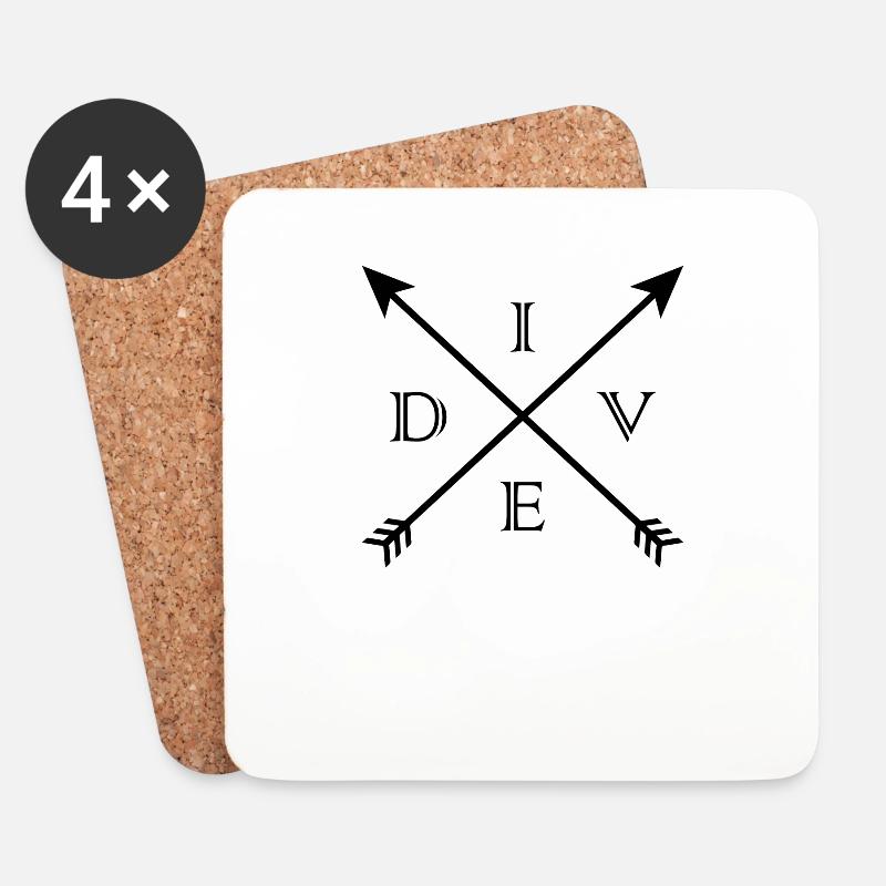 Dive - Untersetzer (4er-Set) - Weiß