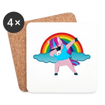 Mr Cool UNICORN - Coasters (set of 4) - white - Front