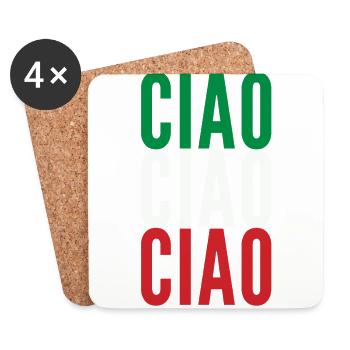 Ciao Italy - Untersetzer (4er-Set) - Weiß - Vorne