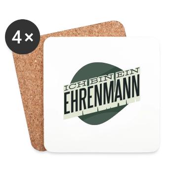 Ehrenmann - Untersetzer (4er-Set) - Weiß - Vorne