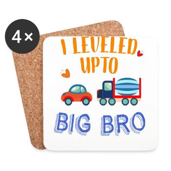 Ich habe mich auf Big Bro geebnet - Untersetzer (4er-Set) - Weiß - Vorne
