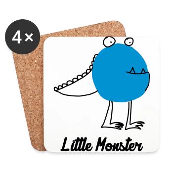 Little Monster / Baby / Bébé / Humor / Halloween - Untersetzer (4er-Set) - Weiß - Vorne
