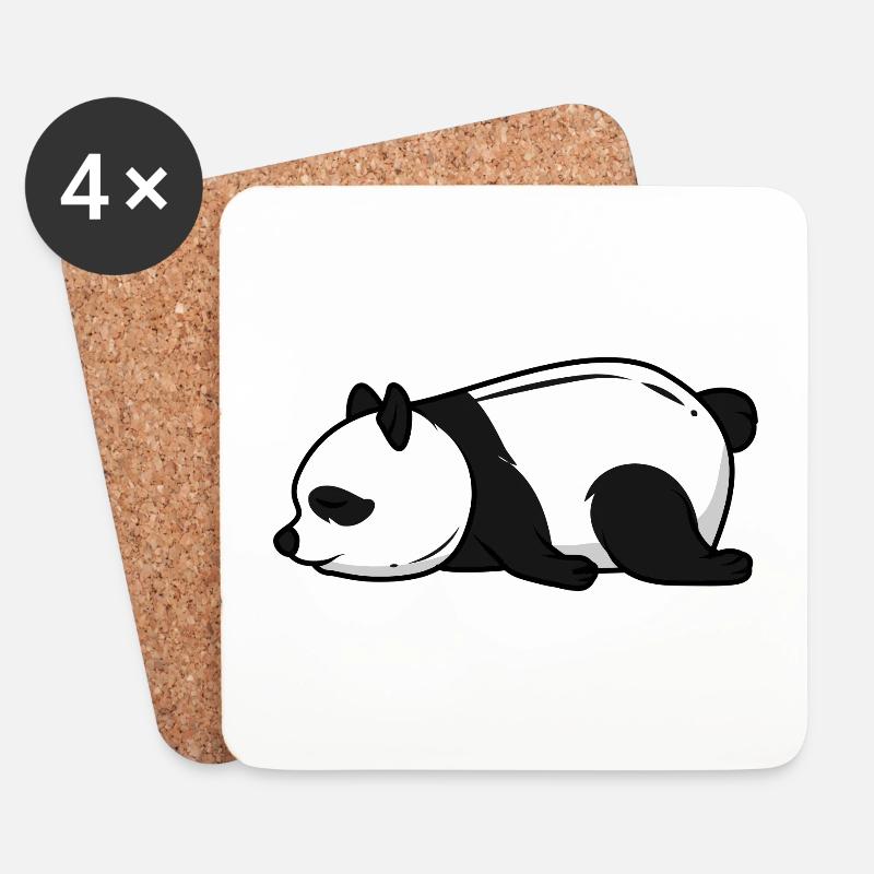 sleep Panda Müder Schlafender Panda Nope - Untersetzer (4er-Set) - Weiß