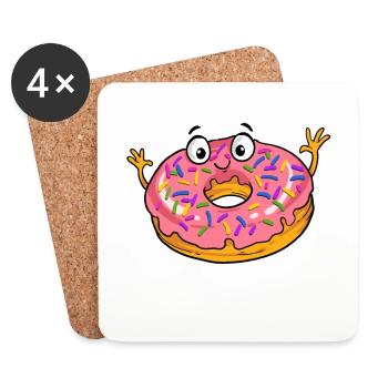 donut - Coasters (set of 4) - white - Front