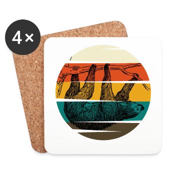 Sloth - Coasters (set of 4) - white - Front