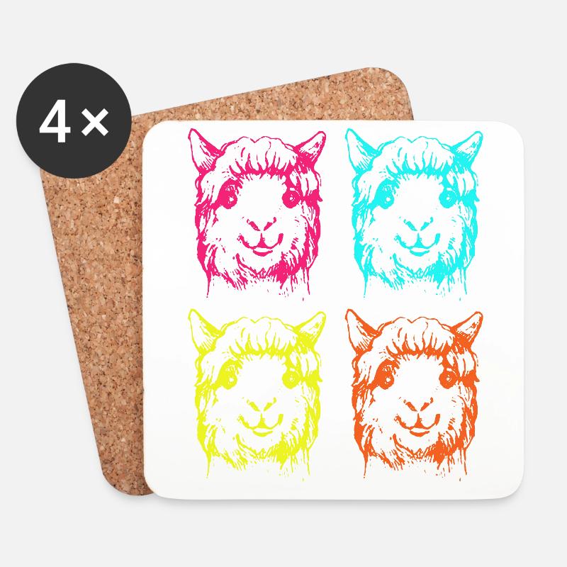 alpaca - Coasters (set of 4) - white