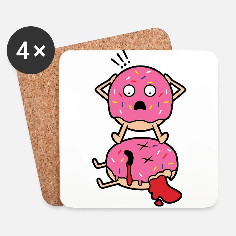 Dead donut - Coasters (set of 4) - white
