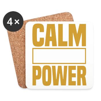 CALM est un super pouvoir - Dessous de verre (lot de 4) - blanc - Devant
