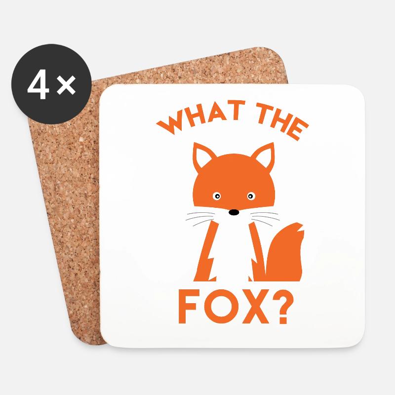 what the fox - Untersetzer (4er-Set) - Weiß