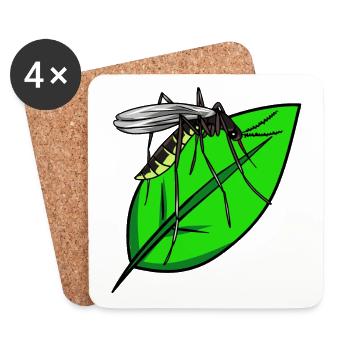Insects Mosquito Bloodsuckers Mosquitoes Summer - Coasters (set of 4) - white - Front