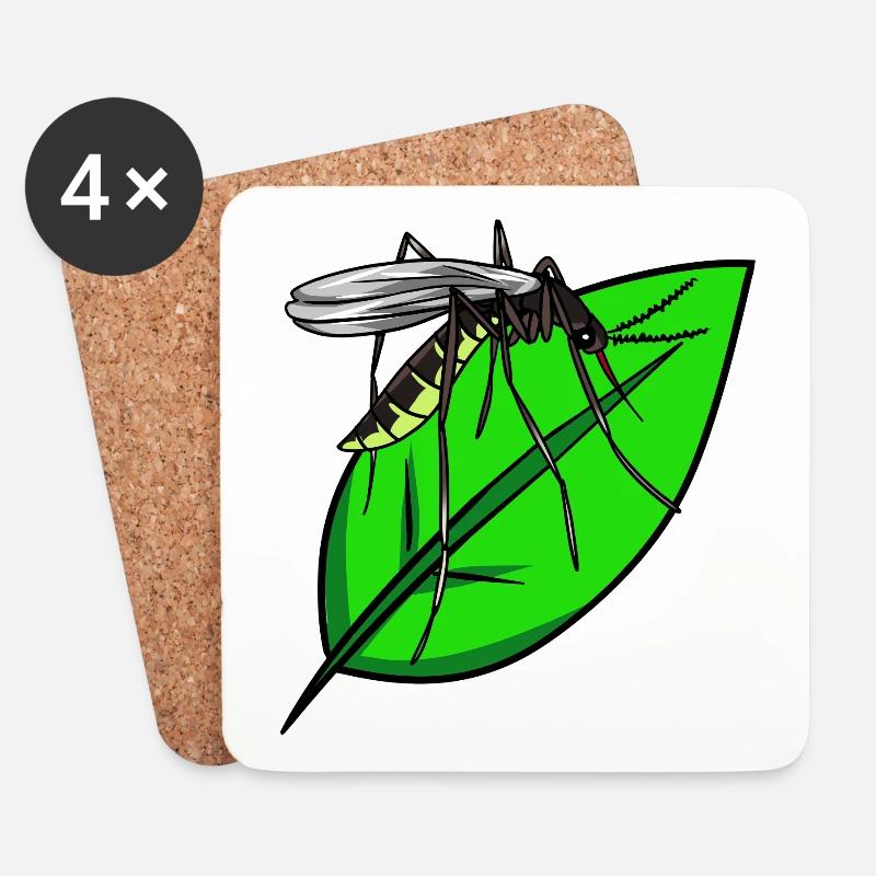 Insekten Mücke Blutsauger Mücken Sommer - Untersetzer (4er-Set) - Weiß