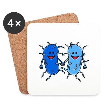 Bacteria Cleaning Cleaning Cleaning Cleaning Lady Household - Coasters (set of 4) - white - Front